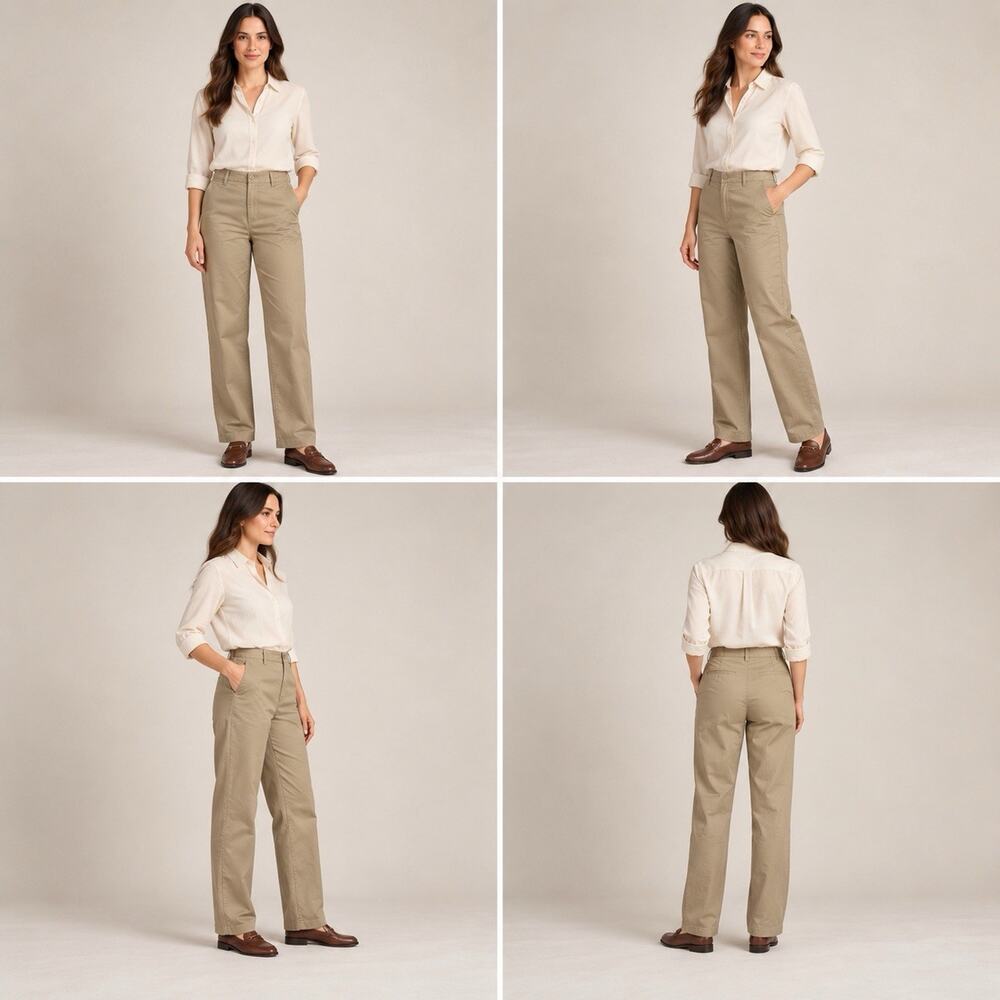 Pendleton Originals Pants Womens 6 Khaki Tan Cotton Stretch Flat Front